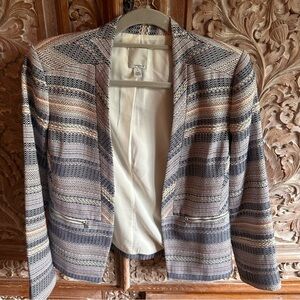 Halogen textured Striped Blazer